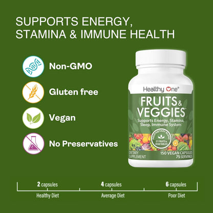 Suplemento 27 Frutas Y Verduras En Capsulas Nutricion Integral Healthy One