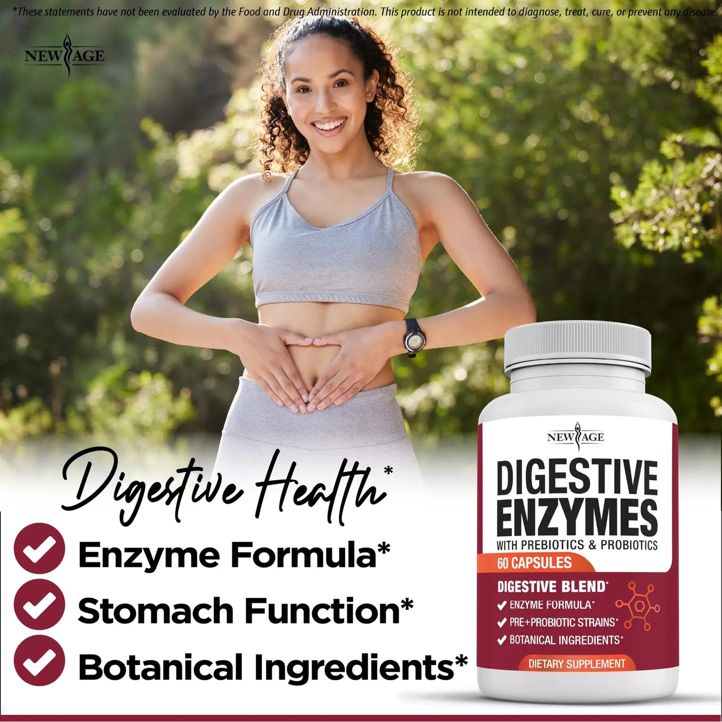 Enzimas Digestivas Con Probióticos Y Lipasa Para Intestino Sano 120 Caps