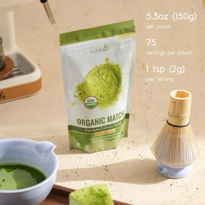 Matcha Orgánico Premium Grado Culinario 150g Té Verde Puro USDA