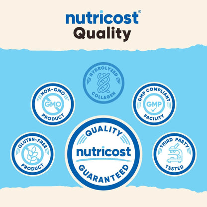 Complejo Proteínas Colágeno Múltiple Sabor Neutro 30 Porciones Nutricost Suplemento Con Biotina Y Ácido Hialurónico