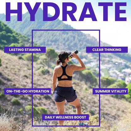 Vital Rise Hydrate Berry Blast Polvo Electrolitos Bajo Sodio 20 Sobres