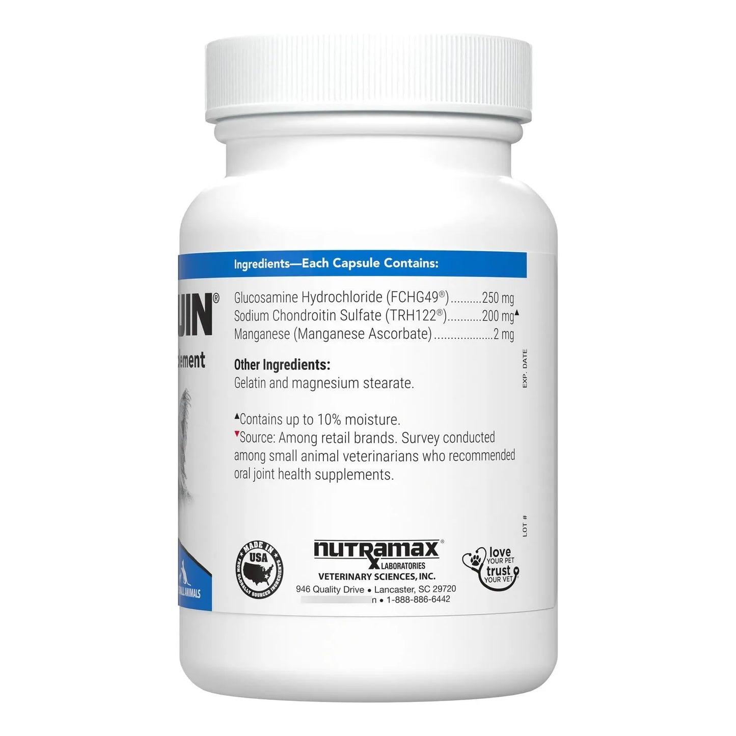 Nutramax Cosequin Suplemento Articular Para Perros Y Gatos Pequeños Con Glucosamina 132 Cápsulas