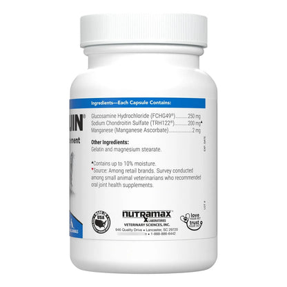Nutramax Cosequin Suplemento Articular Para Perros Y Gatos Pequeños Con Glucosamina 132 Cápsulas