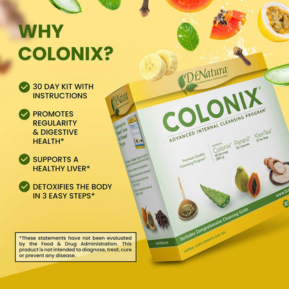Dr Natura Colonix Kit Limpieza Intestinal 30 Dias Fibra Y Te Desintoxicante