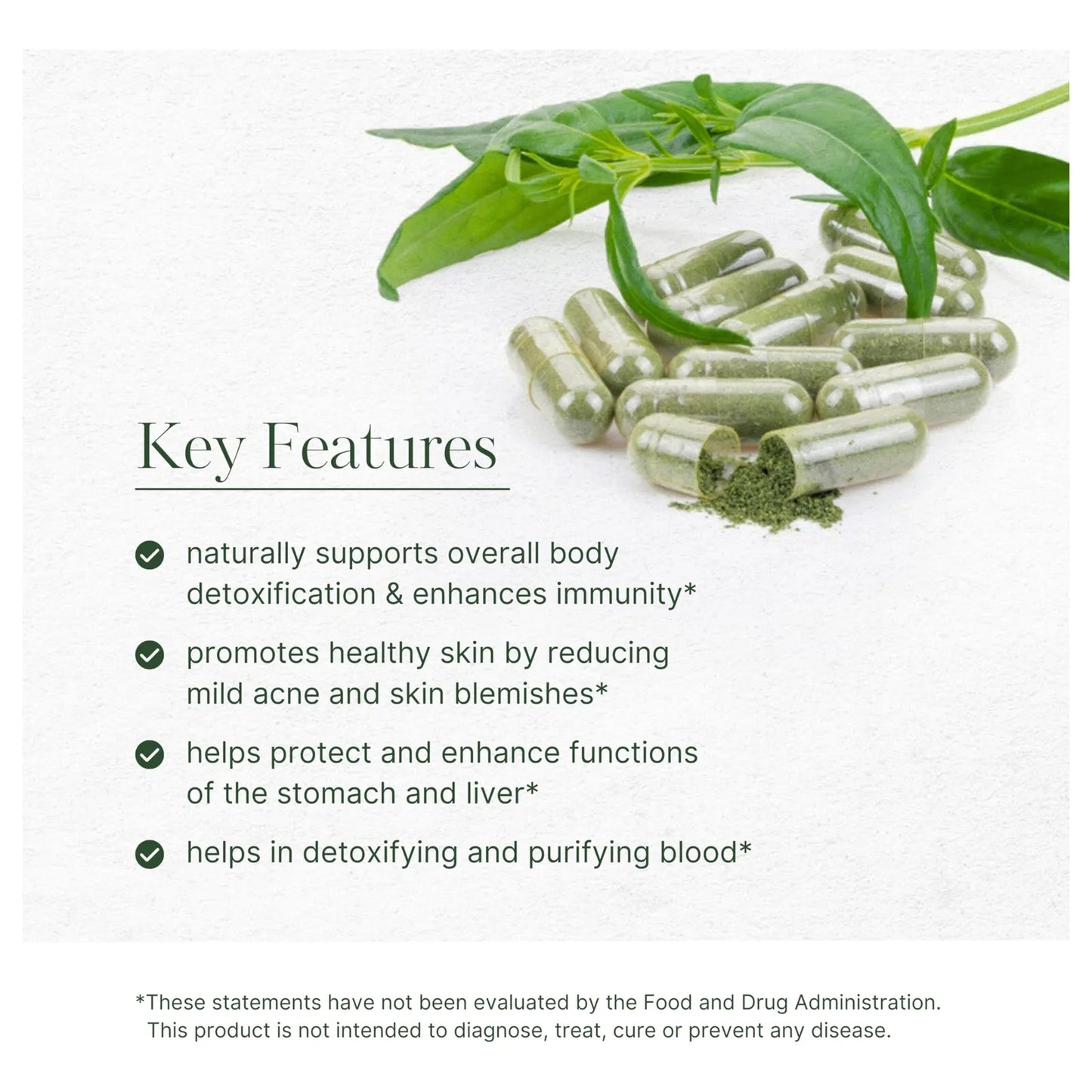 Capsulas De Neem Extracto Y Polvo De Hoja Para Salud Y Piel Clara Vegano Ayurveda