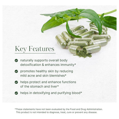 Capsulas De Neem Extracto Y Polvo De Hoja Para Salud Y Piel Clara Vegano Ayurveda