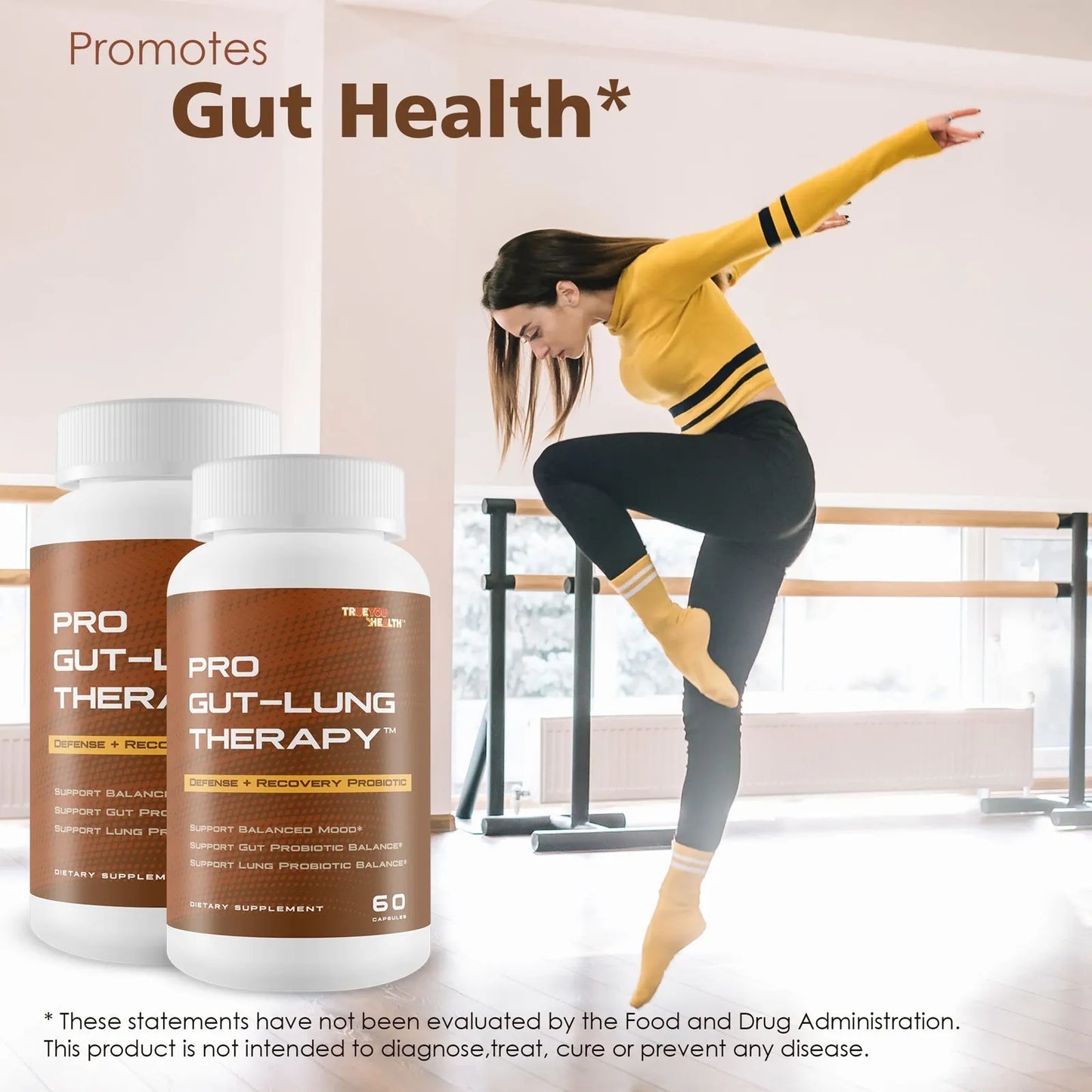 Pro Gut Lung Therapy Probiótico Premium 40MM UFC Equilibrio Intestinal Y Ánimo