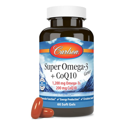Super Omega 3 Gems Coq10 1200 Mg 60 Capsulas Soporte Circulacion Y Energia