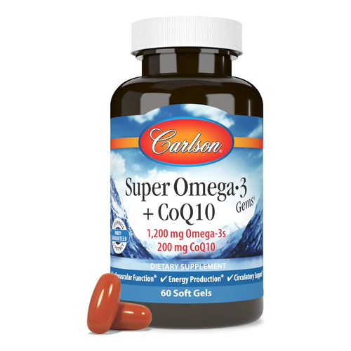 Super Omega 3 Gems Coq10 1200 Mg 60 Capsulas Soporte Circulacion Y Energia