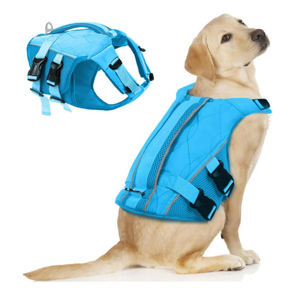 Chaleco Salvavidas Para Perros Flotacion Alta Antidesgarros Con Asa Reflectante