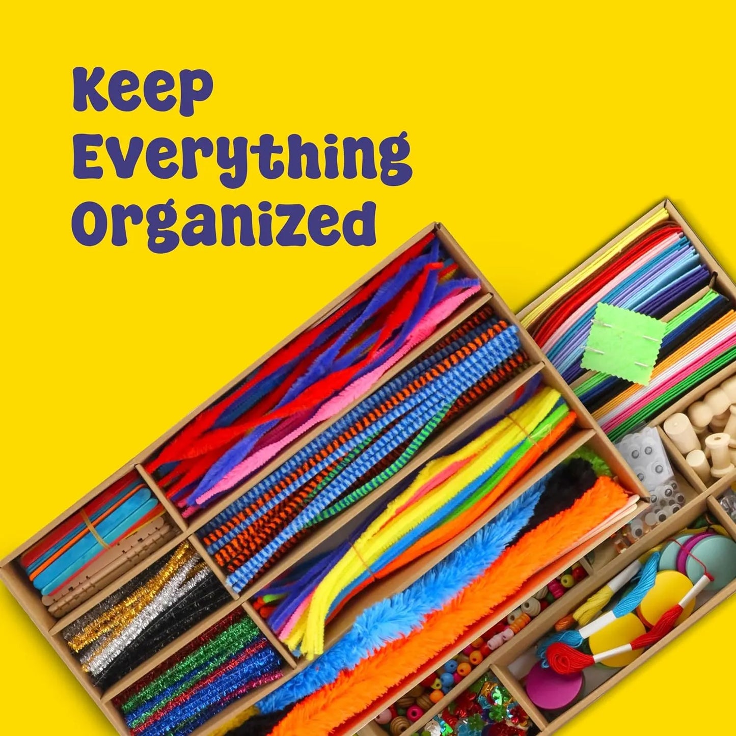 Kit De Arte Y Manualidades 1000 Piezas Estuche Organizador Kid Made Modern