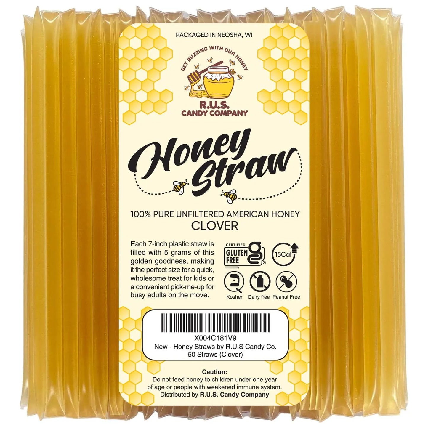 Palitos De Miel Natural Para Té Y Aperitivos 50 Unidades Sabor Trébol Puro