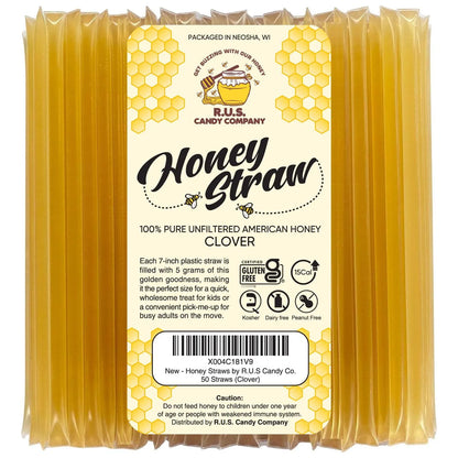 Palitos De Miel Natural Para Té Y Aperitivos 50 Unidades Sabor Trébol Puro