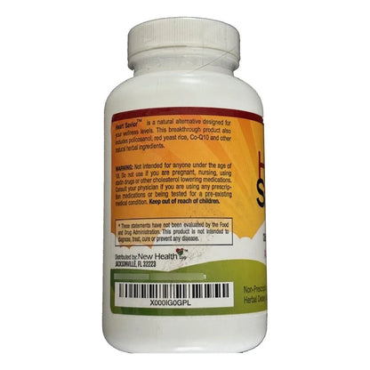 HeartSavior Suplemento De Colesterol 6 Ingredientes Potentes 120 Caps CoQ10