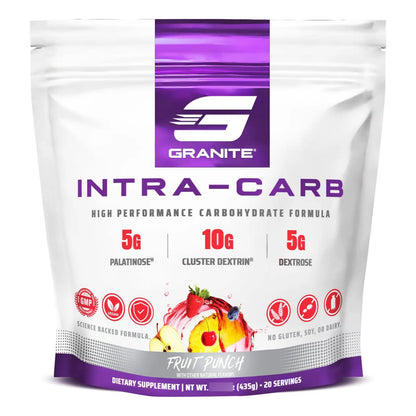 Granite Intra Carb Powder Polvo De Carbohidratos Alto Rendimiento Sabor Ponche De Frutas 20 Porciones