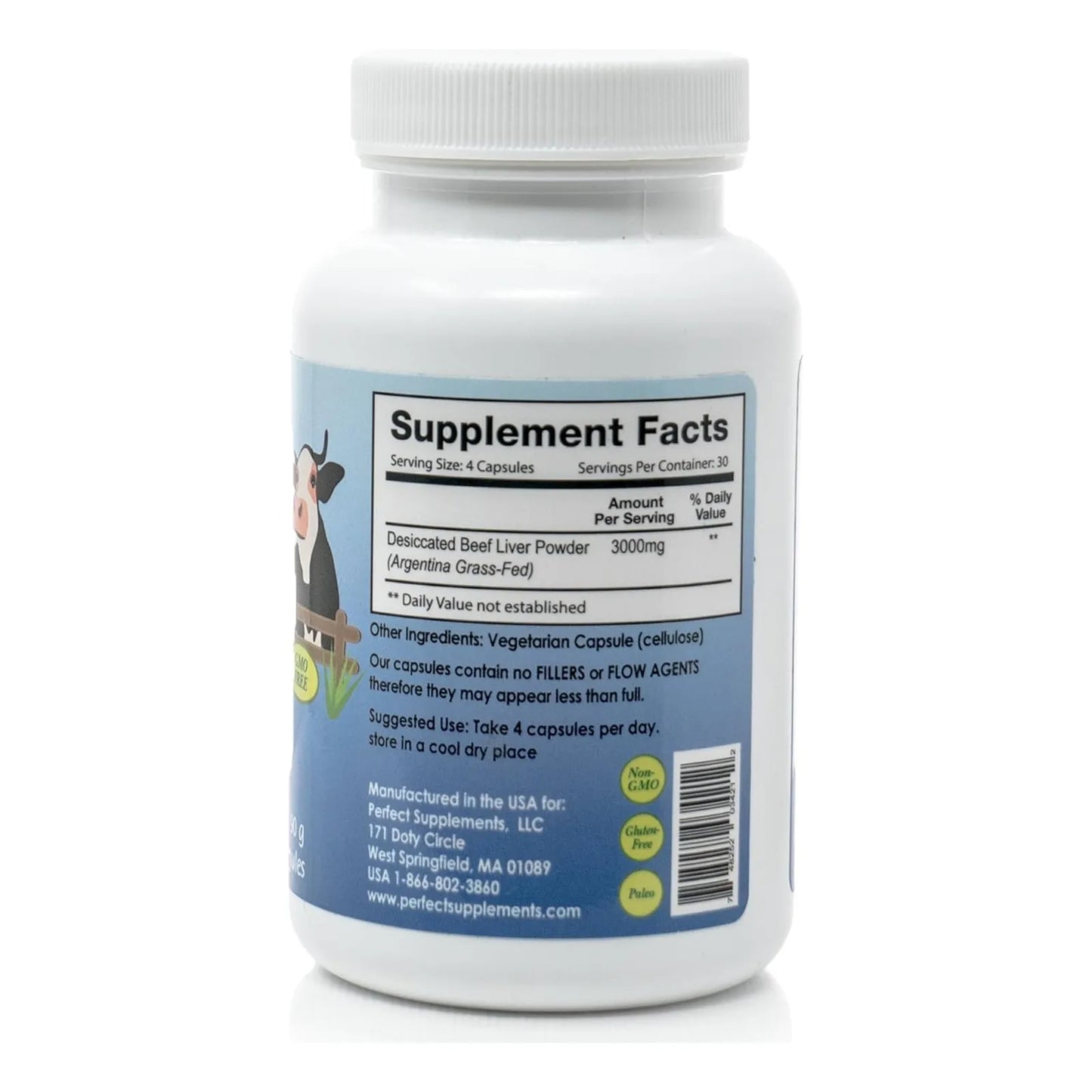 Hígado De Res Deshidratado 120 Cápsulas Fuente Natural De Proteínas Hierro Vitaminas A B