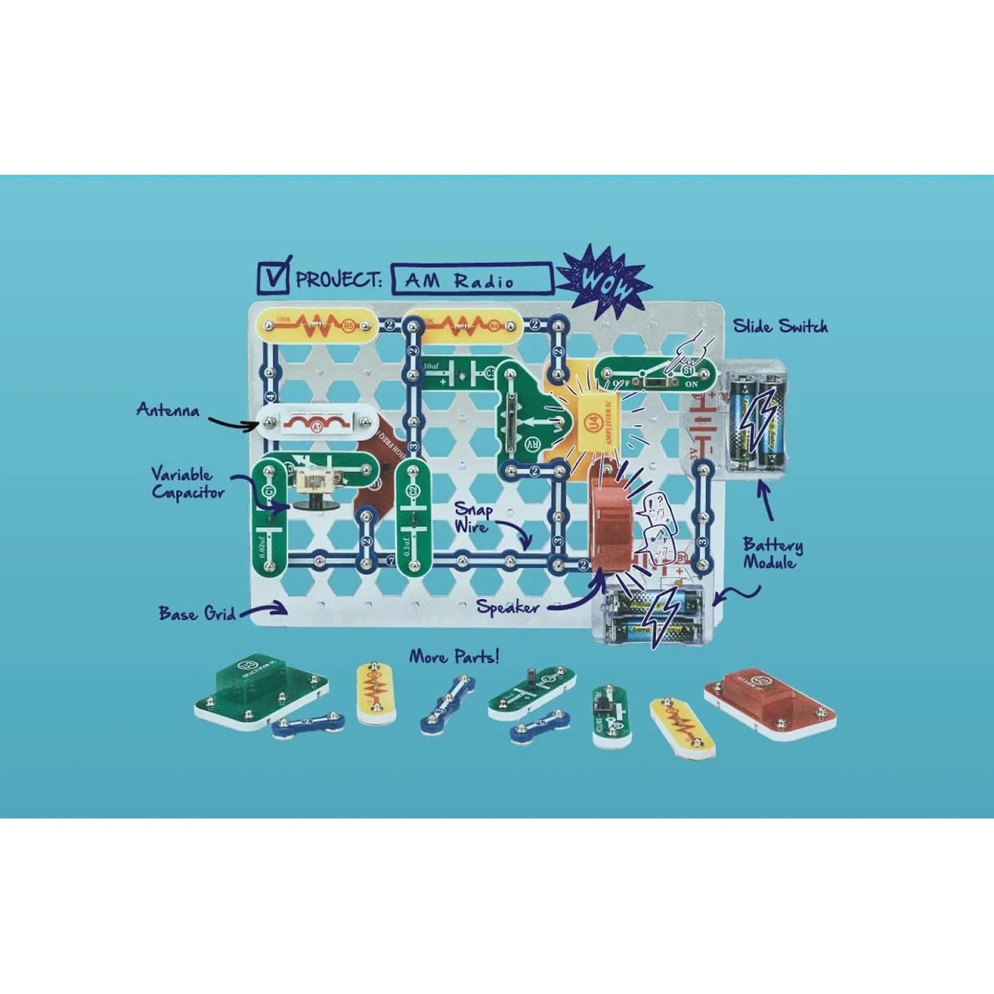 Kit Componentes Electronicos Sc 300 Proyectos Educativos Seguros Divertidos