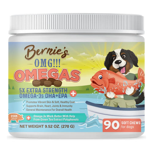 Masticables Omega 3 DHA EPA Para Perros Piel y Pelaje Saludable
