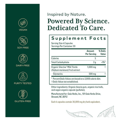 Cardo Mariano Eficaz 1000 Mg 60 Capsulas Suplemento Hepatico Natural