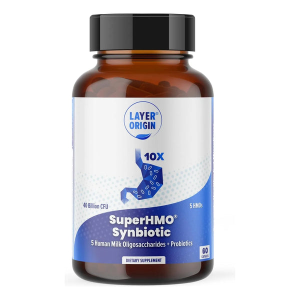 Cápsulas Sinbióticas SuperHMO 5 Prebióticos 40 Mil Millones Probióticos