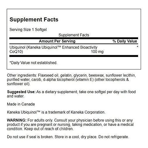 Ubiquinol 100 Mg 60 Capsulas 2 Pack Energia Antioxidante Salud Cardiovascular