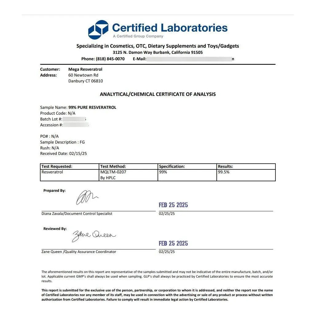Resveratrol 500 Mg Grado Farmacéutico 120 Cápsulas Vegetales Puro Y Micronizado