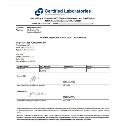 Resveratrol 500 Mg Grado Farmacéutico 120 Cápsulas Vegetales Puro Y Micronizado