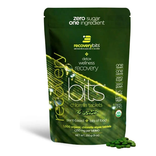 Tabletas Orgánicas De Chlorella RECOVERYbits Superalimento Vegano