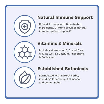 U Mune Apoyo Inmunologico Con Sauco Equinacea Y Oregano 60 Capsulas