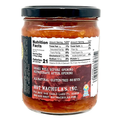 Salsa De Melocotón Dulce Y Picante Hot Wachula 250 Ml Importada