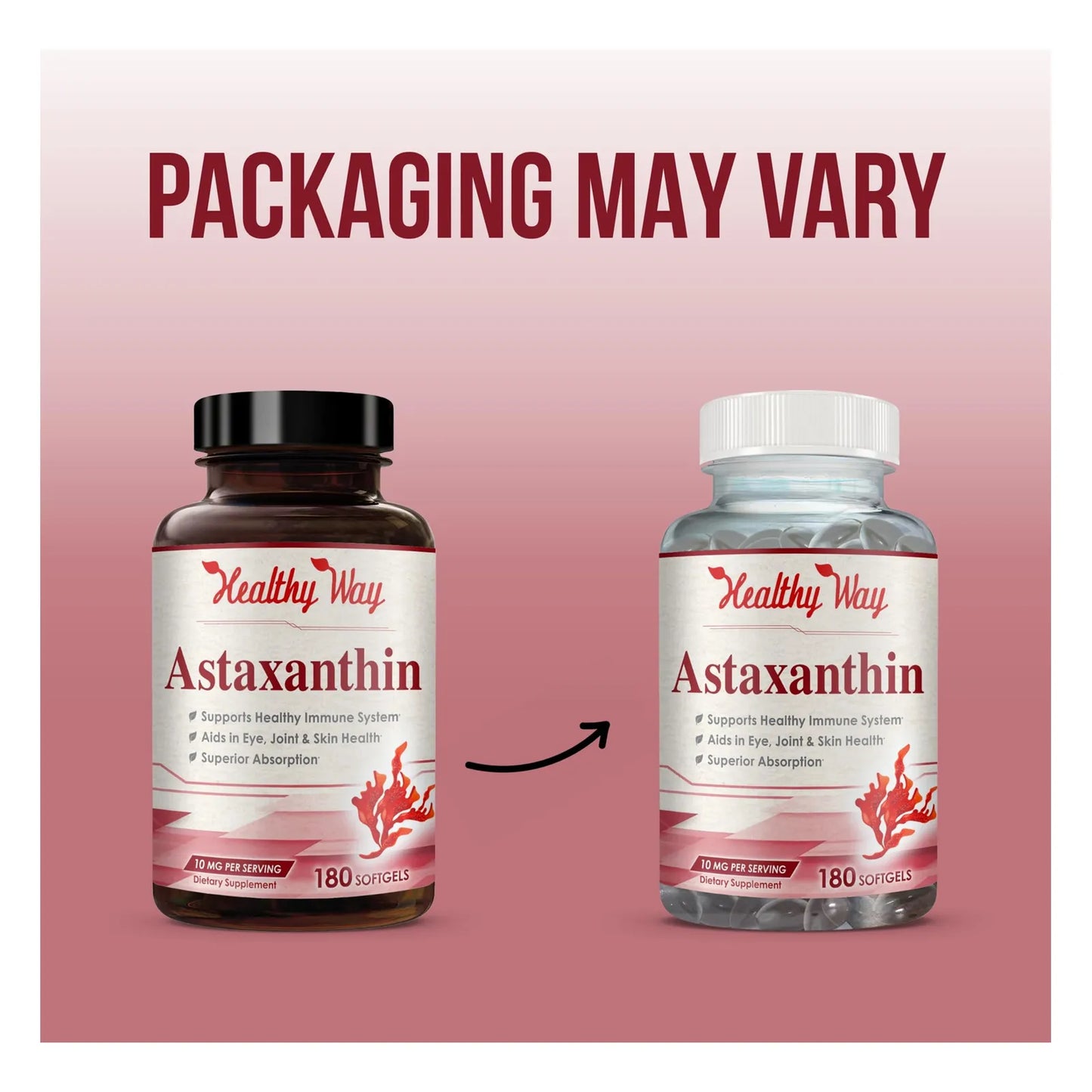 Astaxantina 10mg 180 Capsulas Antioxidante Poderoso Piel Y Vision