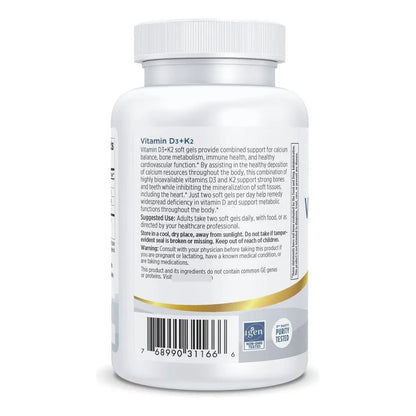 Vitamina D3 K2 4000 Ui 180 Mcg 60 Geles Suaves Sabor Naranja
