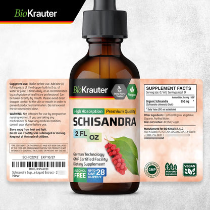 Gotas De Schisandra Extracto Natural Para Calma Y Salud Hepatica 60 Ml