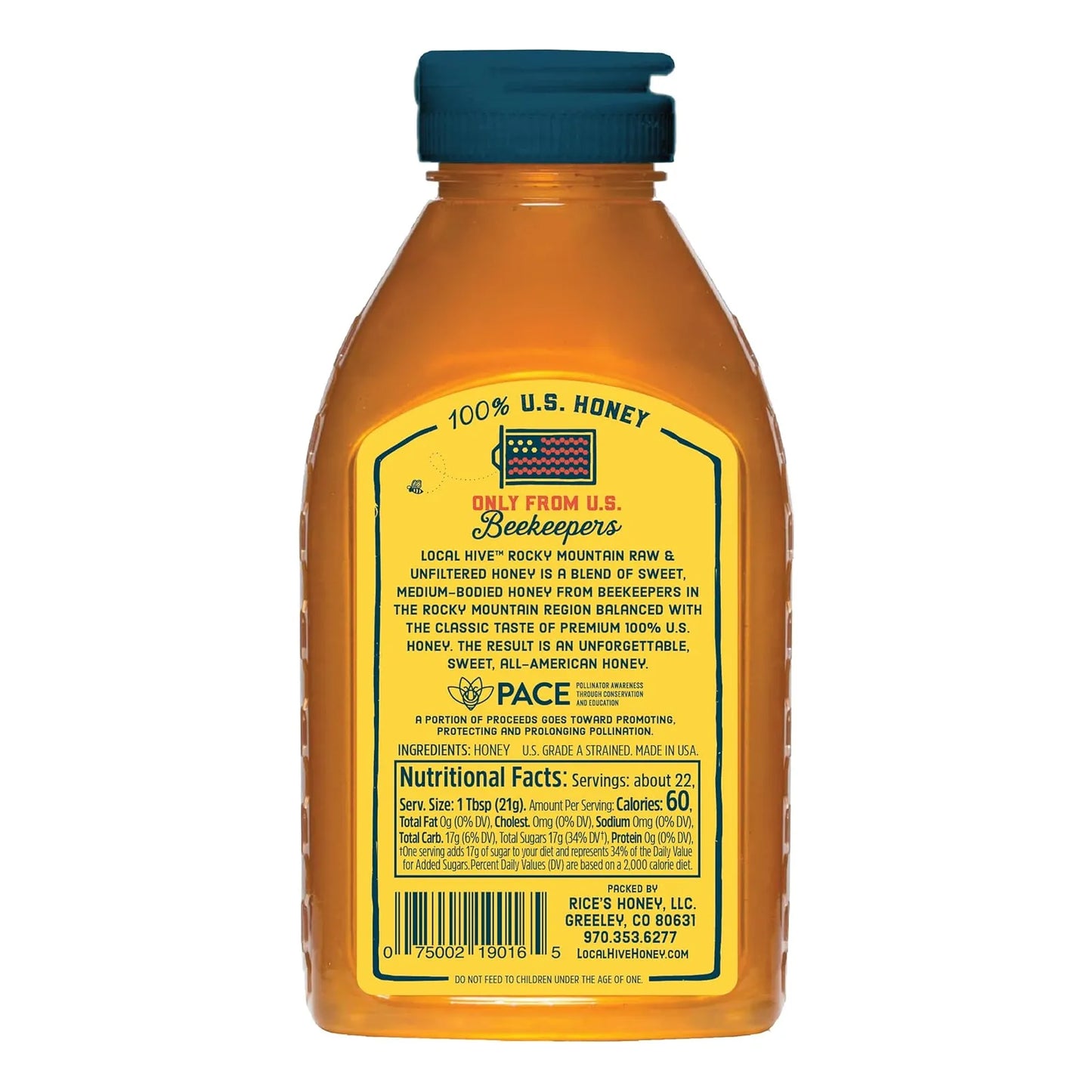 Miel Natural De Montañas Rocosas 907g Tarro Grande 32oz Importado Estados Unidos