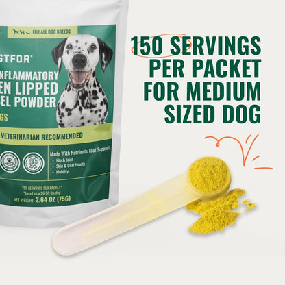 Mejillon De Labios Verdes Antiinflamatorio En Polvo Para Perros Alivia Dolor Articular