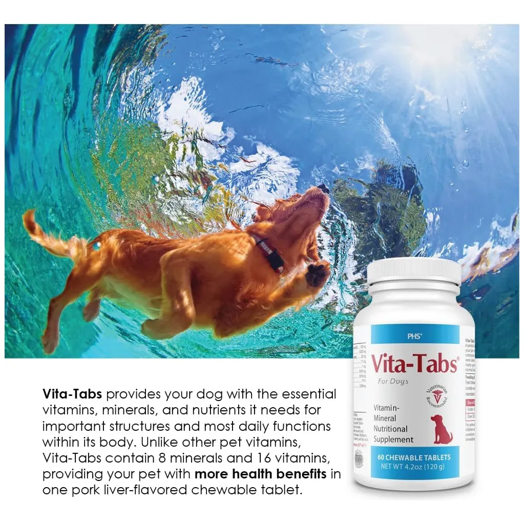 Vitaminas Esenciales Para Perros Con Sabor A Hígado 60 Tabletas Masticables