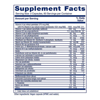 Vitanica Mid Life Symmetry Multivitaminico Mineral Alta Potencia 50 65 Vegano 180 Capsulas