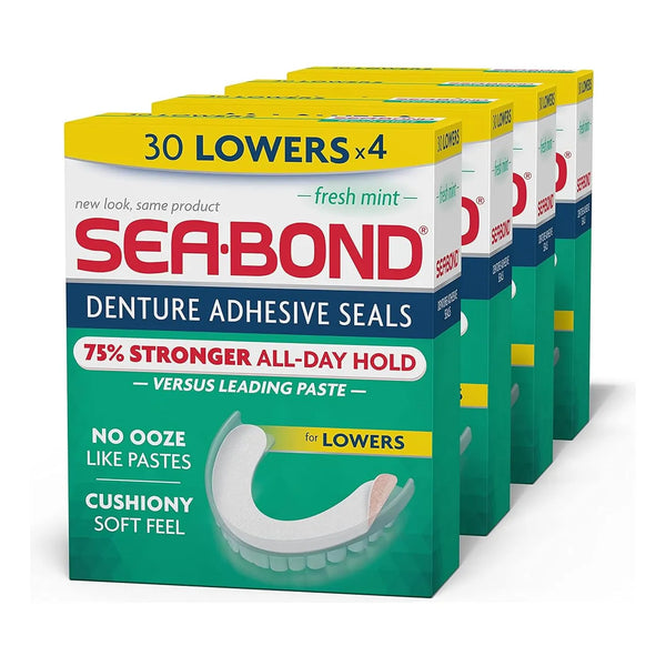 Sellos Adhesivos Para Dentaduras Postizas Menta Fresca Sujeción Fuerte Todo El Día Sin Zinc