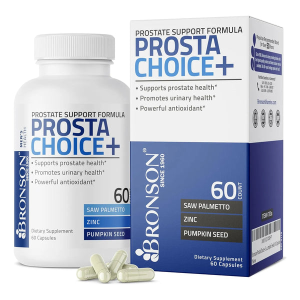 Capsulas Salud Prostática Bronson Con Saw Palmetto Zinc 60 Unidades