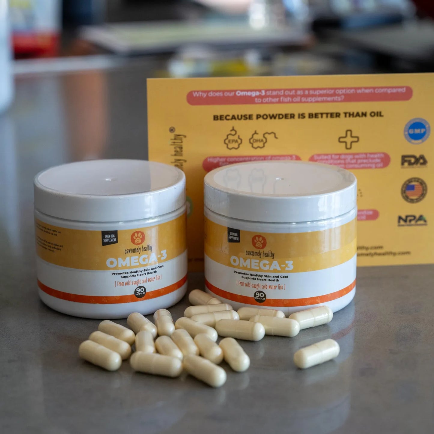 Aceite De Pescado Omega 3 Para Perros En Cápsulas Alto En EPA DHA 90 Unidades