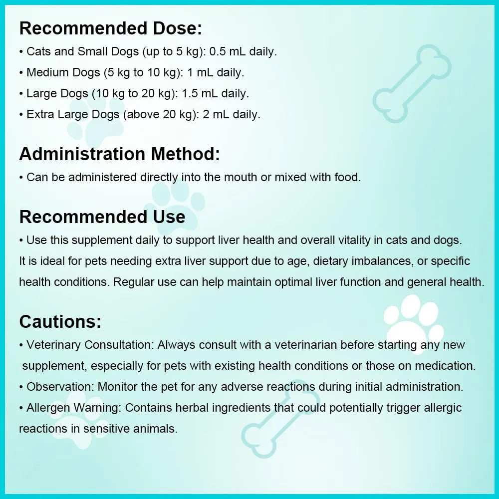 Suspensión Herbal Apoyo Hepático Para Gatos Y Perros 30 Ml Desintoxica Y Revitaliza