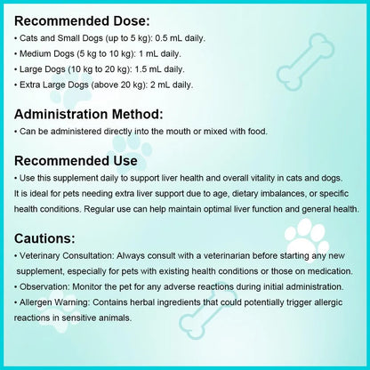 Suspensión Herbal Apoyo Hepático Para Gatos Y Perros 30 Ml Desintoxica Y Revitaliza