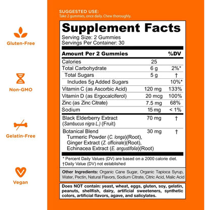 Gomitas Vitaminas Inmunologicas Goli 60 Unidades Sauco Vitamina C D Zinc