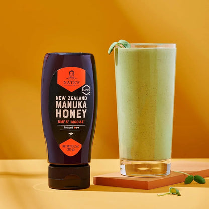 Miel Manuka Cruda De Nueva Zelanda MGO 263 UMF 10+ 375g Botella Exprimible
