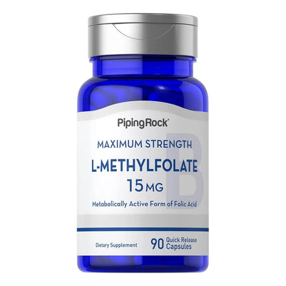 L Metilfolato 15 Mg 90 Capsulas Suplemento Activo De Acido Folico Sin Omg Sin Gluten