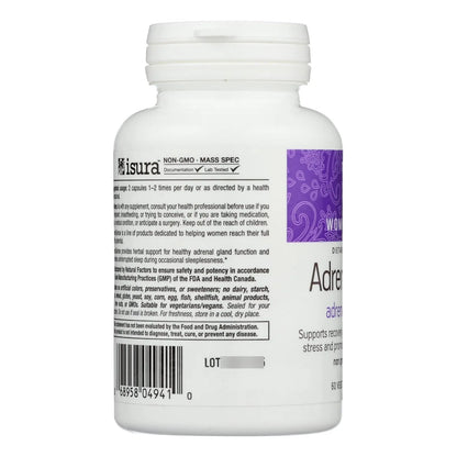 Suplemento Herbario WomenSense AdrenaSense 60 Cápsulas Vegano Para Aliviar Estrés Y Fatiga