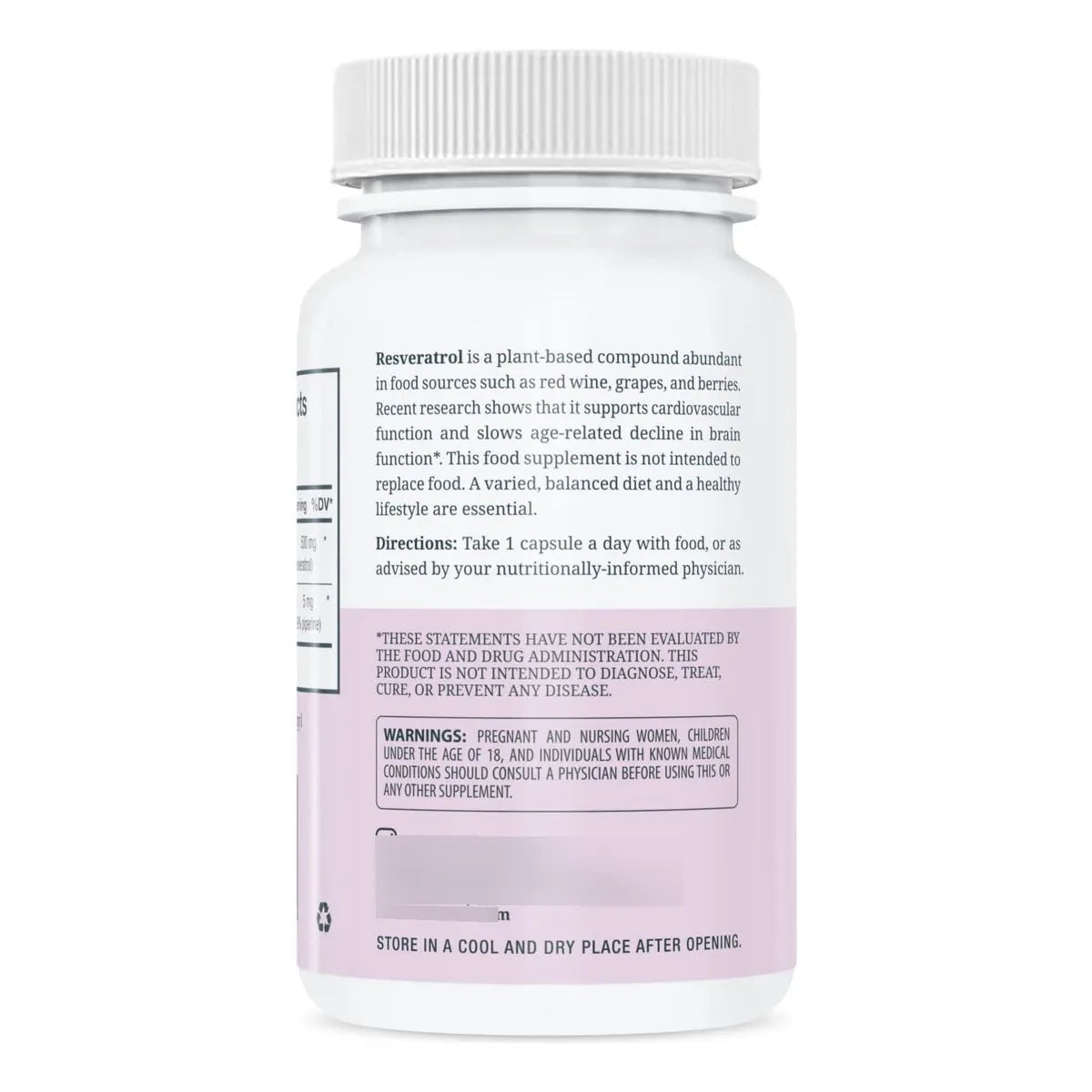 Trans-resveratrol 500 Mg Paquete De 3 Botellas Efecto Antiox