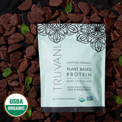 Proteína Vegana De Guisante Chocolate Menta 20 Porciones Orgánica Sin Gluten