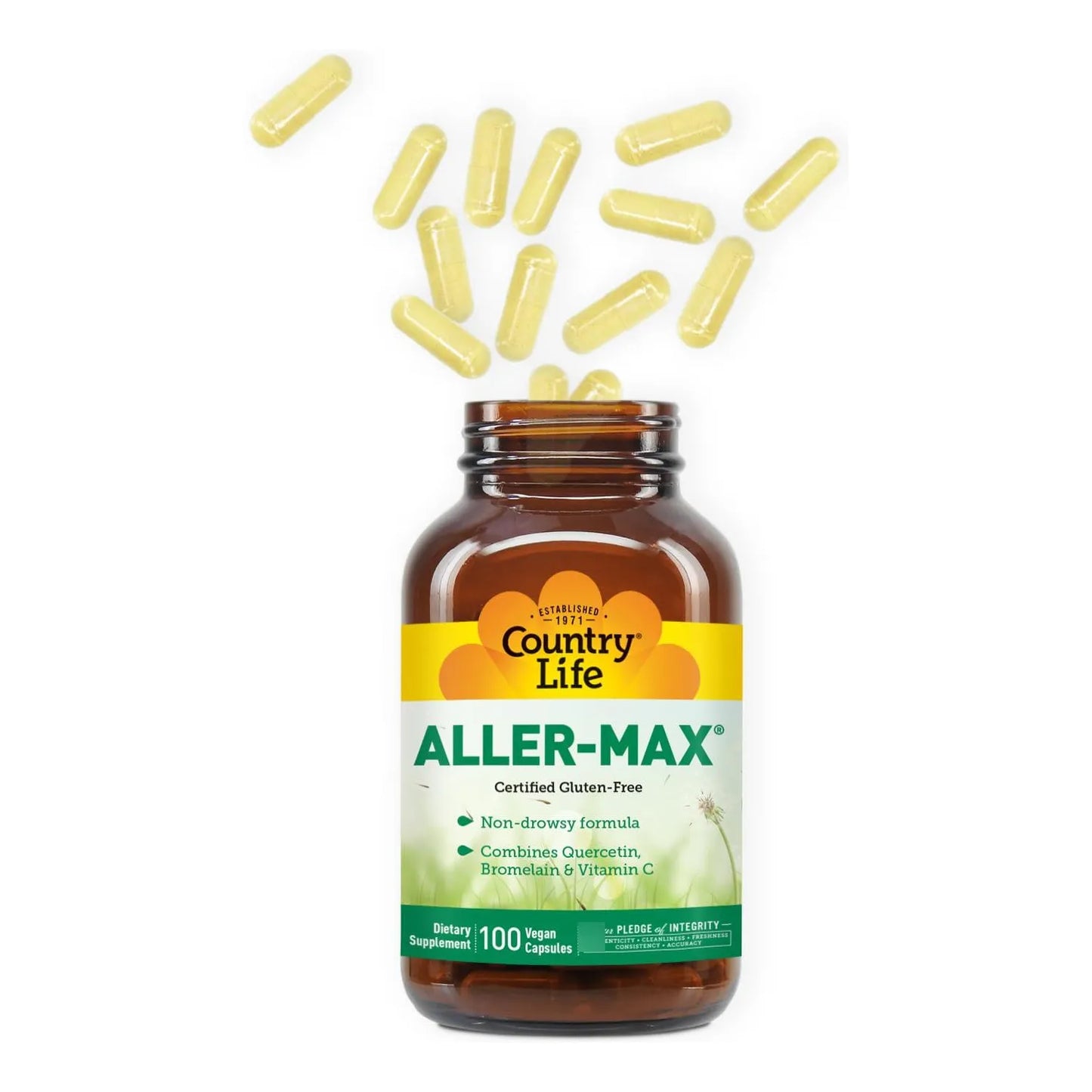 Aller Max Quercetina Bromelina Vitamina C Cápsulas Vegetarianas 100 Unidades