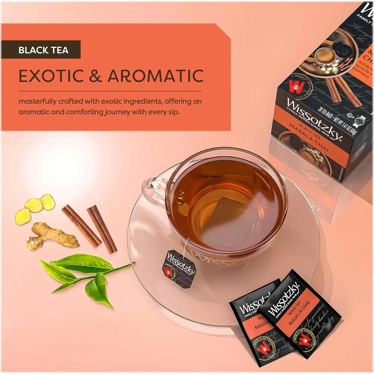 Té Negro Masala Chai Wissotzky 120 Bolsas Antioxidante Aromático